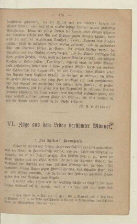 VI. Züge aus dem Leben berühmter Männer