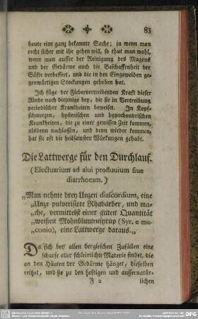 Die Lattwerge für den Durchlauf