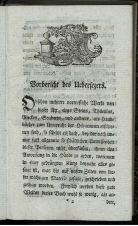 Vorbericht des Uebersezers.
