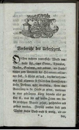 Vorbericht des Uebersezers.