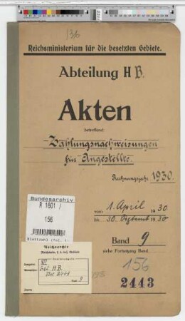 Zahlungsanweisungen f. Angestellte: Bd. 9
