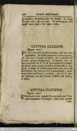 Lettera CLXXXVII. Signor mio!