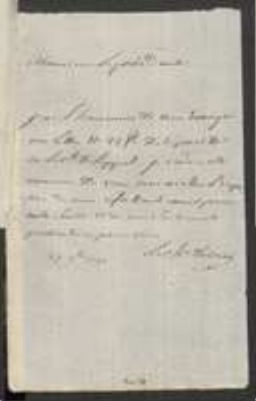 Brief von François Gabriel von Bray an Johann Jacob Kohlhaas