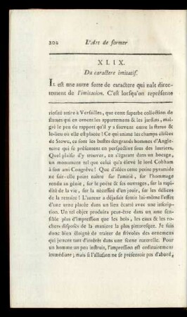 XLIX. Du caractere imitatis.