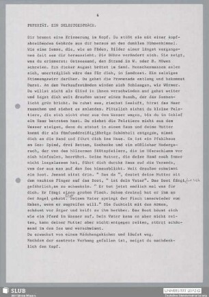 Pupertät : Ein Selbstgespräch