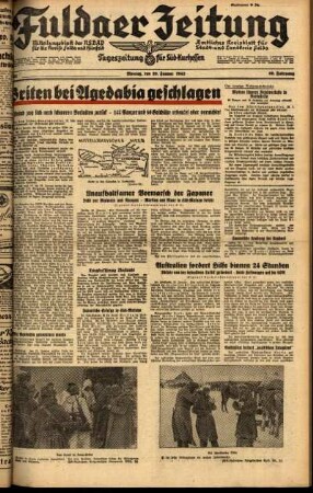 Ausgabe vom Montag, den 26. Januar 1942.