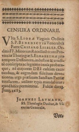 Censura ordinarii.