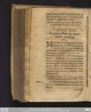 Caput XIX. Antichristus ab Antichristo auxilium poscit.