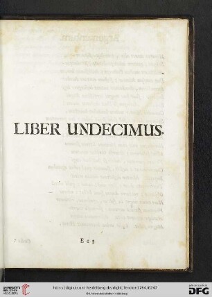 Liber undecimus