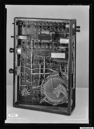 Kennlinienschreiber, Einschub geöffnet, Draufsicht, Foto 1961