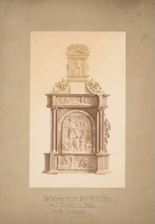 Nikolaikirche, Berlin Epitaph mit der Geschichte des Tobias: Ansicht vor der Erneuerung