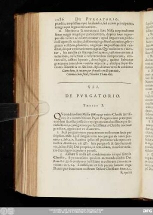 XLI. De Purgatorio.