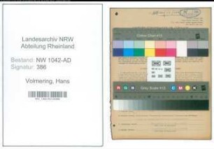 Entnazifizierung Hans Volmering , geb. 08.08.1922 (Verwaltungsangestellter)