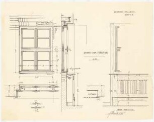 Landhaus Pallat in Stolpe, Berlin-Wannsee: Details der Fenster 1:10