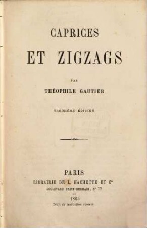 Caprices et zigzags