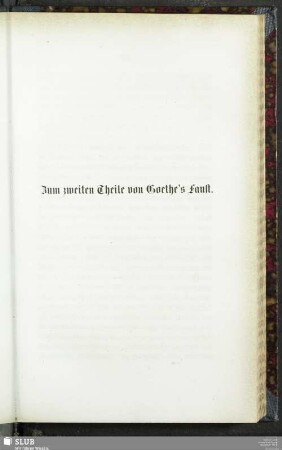 Zum zweiten Theile von Goethe's Faust
