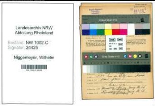 Entnazifizierung Wilhelm Niggemeyer, geb. 11.08.1912 (Kaufmann)