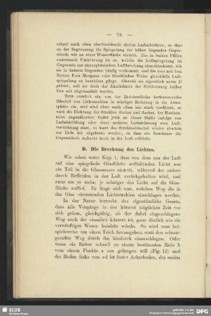 D. Die Brechung des Lichtes