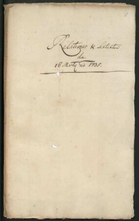 Relationen des Wismarer Obergerichts 1735