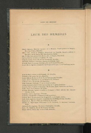 Liste des Membres.