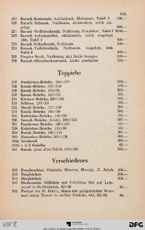 Teppiche (Nr. 227-241)