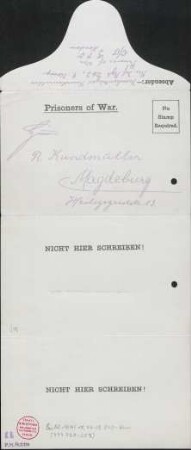 [Richard Kundmüller an R. Kundmüller in Magdeburg]