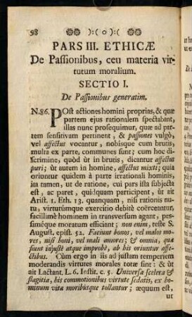 98-121, Sectio I. De Passionibus generatim.
