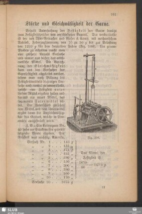 Stärke und Gleichmäßigkeit der Garne