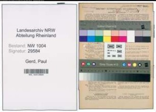 Entnazifizierung Paul Gerd , geb. 06.07.1896 (Postschaffner)