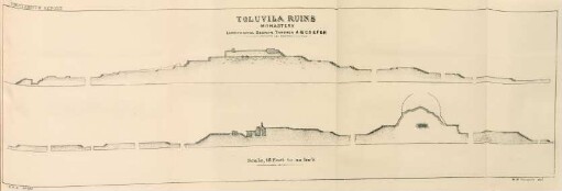 Toluvila ruins. Monastery. Longitudinal section through A B C D E F G H.