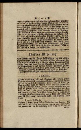 Fünfften Abtheilung