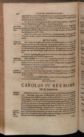 Carolus IV. Rex Bohemiæ, Imperator.