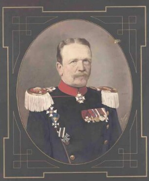 Theodor von Sproesser, Oberst und Kommandeur von 1886-1889, späterer Generalmajor, Brustbild