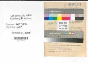 Entnazifizierung Josef Zumbusch , geb. 04.04.1911 (Angestellter)