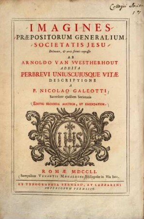Imagines praepositorum generalium societatis Jesu