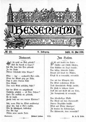 No. 10, 16. Mai 1896