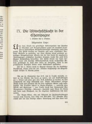 IX. Die Abwehrschlacht in der Champagne
