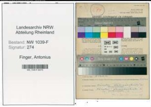 Entnazifizierung Antonius Finger , geb. 30.03.1909 (Fleischermeister)
