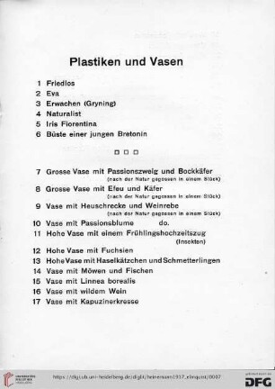 Plastiken und Vasen