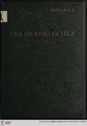 Ausstellung / Paul Cassirer ; Hugo Helbing: Handzeichnungen von Oskar Kokoschka : aus einer Berliner Sammlung; Versteigerung: 26. Oktober [1926]