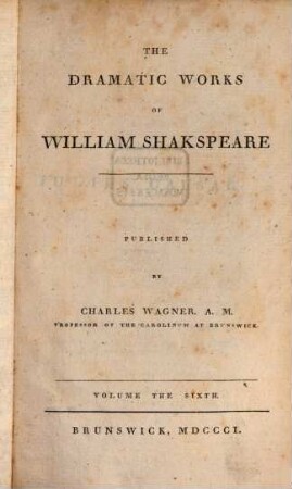 Dramatic works of William Shakespeare : in eight volumes, T. 6