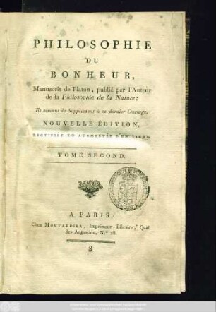 2: Philosophie Du Bonheur : Manuscrit de Platon