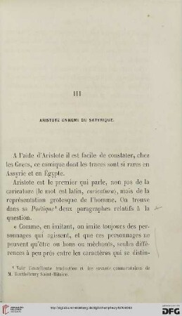 III: Aristote ennemi du satyrique