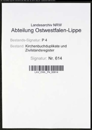 Kirchenbuchduplikate der katholischen Gemeinde (G 1805-1807). (Gemeinde: Bremen, katholische Gemeinde )