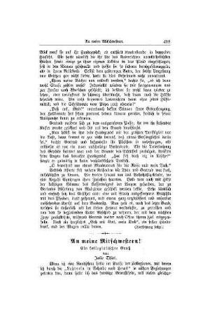 An meine Mitschwestern! : ein kollegialischer Gruß