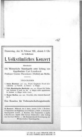 I. Volkstümliches Konzert