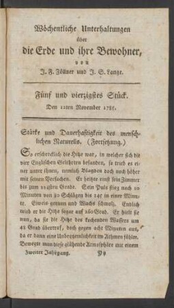 Fünf und vierzigstes Stück