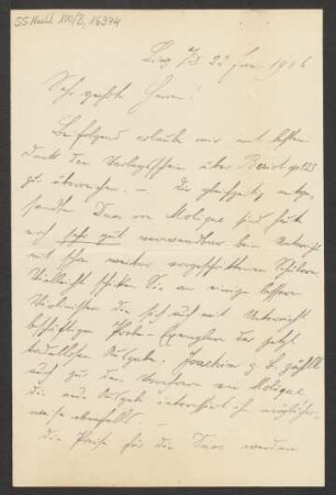 Brief an B. Schott's Söhne : 22.06.1906