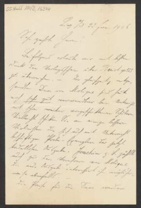 Brief an B. Schott's Söhne : 22.06.1906