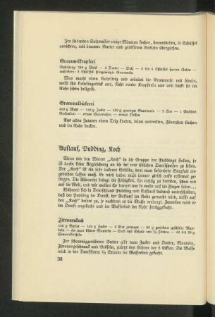 Auflauf, Pudding, Koch